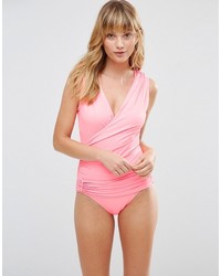 Vince Camuto Plunge Wrap Swimsuit