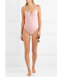 Eberjey So Solid Sasha Ruched Swimsuit Pastel Pink