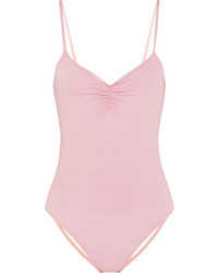 Eberjey So Solid Sasha Ruched Swimsuit Pastel Pink