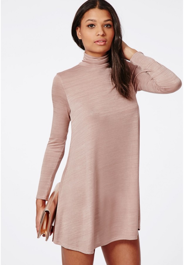 Turtle Neck Swing Dress