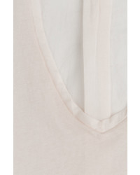 Majestic Cotton T Shirt With Voile Back