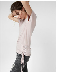 Express Lace Up Corset Dolman Tee