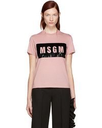 MSGM Pink Logo T Shirt