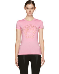 Versace Pink Studded Medusa T Shirt