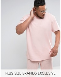Puma Plus Waffle Oversized T Shirt In Pink To Asos