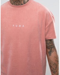 Puma Towelling T Shirt In Pink To Asos 57533306