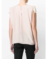 Semicouture Gathered Shoulders Tank Top