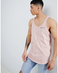 Nicce London Nicce Vest In Pink With Small Logo