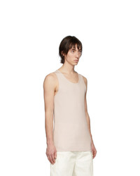 Lemaire Pink Rib Knit Tank Top