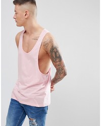 ASOS DESIGN Vest With Extreme Racer Back In Pink