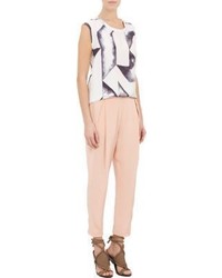 3.1 Phillip Lim Pleated Crepe De Chine Trousers Pink