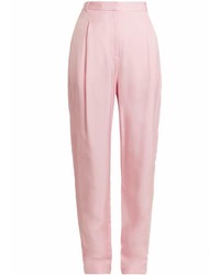 Tibi Sculpted High Rise Pleated Faille Trousers