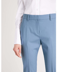 Theory Treeca Cropped Stretch Wool Tapered Trousers