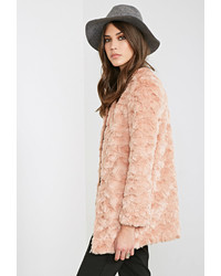 Forever 21 Textured Faux Fur Coat