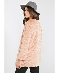 Forever 21 Textured Faux Fur Coat