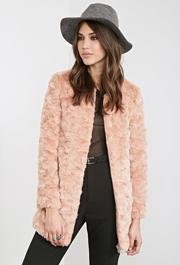 Forever 21 Textured Faux Fur Coat | Where to buy & how to wear