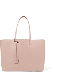 Saint Laurent Shopping Large Textured Leather Tote Blush