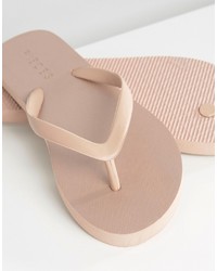 Pieces Vera Blush Metallic Flip Flop Sandals