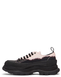 Alexander McQueen Black Pink Dipped Tread Slick Sneakers