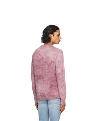 Amiri Burgundy Tie Dye Marble Sweater