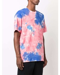 Nike Logo Print Tie Dye Effect T Shirt