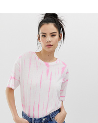 Pull&Bear Oversized T Shirt In Pink Tie Dye