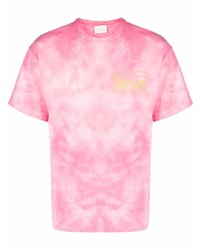 Aries Tie Dye Print Logo T Shirt