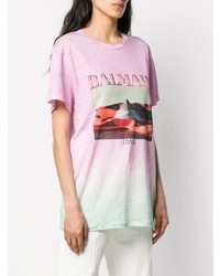 Balmain Tie Dye Print T Shirt