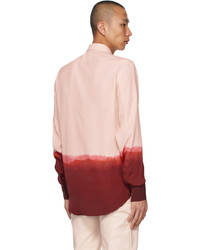 Alexander McQueen Pink Dip Dye Printed Evening Shirt