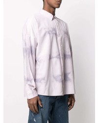 Diesel Tie Dye Stripe Print Cotton Shirt