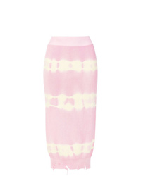 Pink Tie-Dye Pencil Skirt