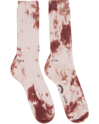 Pink Tie-Dye Socks