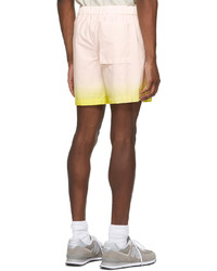 OVERCOAT Pink Yellow Peter Miles Edition Printed Tailored Shorts