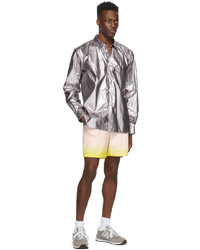OVERCOAT Pink Yellow Peter Miles Edition Printed Tailored Shorts