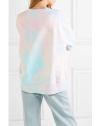 MM6 MAISON MARGIELA Cutout Printed Tie Dyed Cotton Jersey Sweatshirt