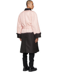 Alexander McQueen Pink Black Printed Dip Dye Trench Coat