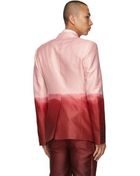 Alexander McQueen Pink Dip Dye Printed Blazer