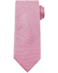 Hugo Boss Boss Textured Solid Silk Tie Pink