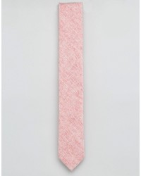 Asos Slim Tie In Pink Texture