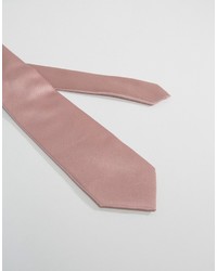 Asos Wedding Tie And Pocket Square Pack In Rose Pink
