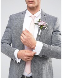 Asos Wedding Tie In Pink And Cufflink Pack
