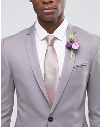 Asos Wedding Tie In Rose Pink