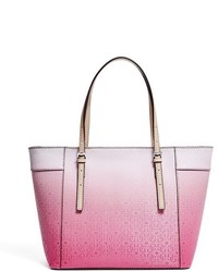 Guess Katey Openwork Tote Bag Pink