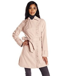 Jessica Simpson Ruffle Front Trench Coat