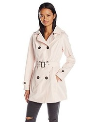 Celebrity Pink Juniors Trench Coat With Removable Hood Pink Salt S