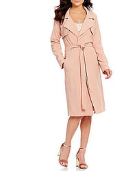 J.o.a. Long Belted Open Front Trench Coat