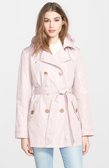 Ellen Tracy Packable Trench Coat With 