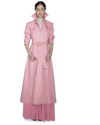 Sandra Weil Juyuna Pale Pink Wool Trench Coat