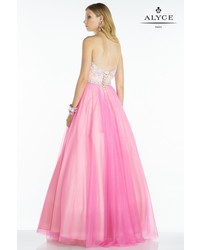 Alyce Paris 6610 Prom Dress In Pink White
