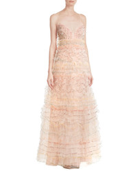 Valentino Floor Length Gown With Tulle